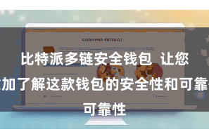 比特派多链安全钱包  让您愈加了解这款钱包的安全性和可靠性